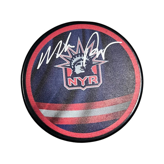 Mike Richter Autographed New York Rangers Jersey Logo Puck Steiner CX