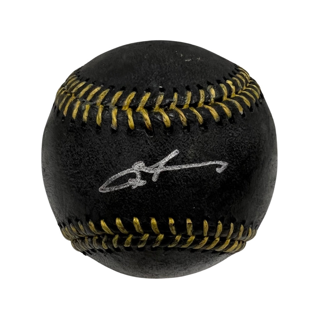 Allen Iverson Autographed Black Leather OMLB JSA