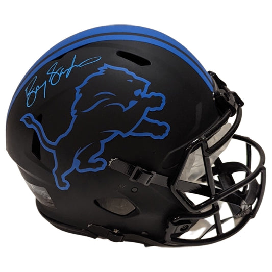 Barry Sanders Autographed Detroit Lions Eclipse Authentic Helmet Schwartz