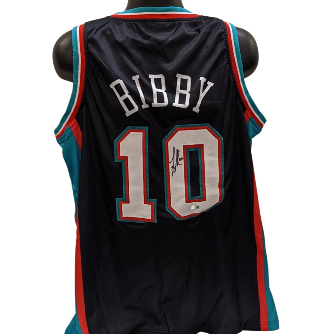 Mike Bibby Autographed Memphis Grizzlies Black Jersey Steiner CX
