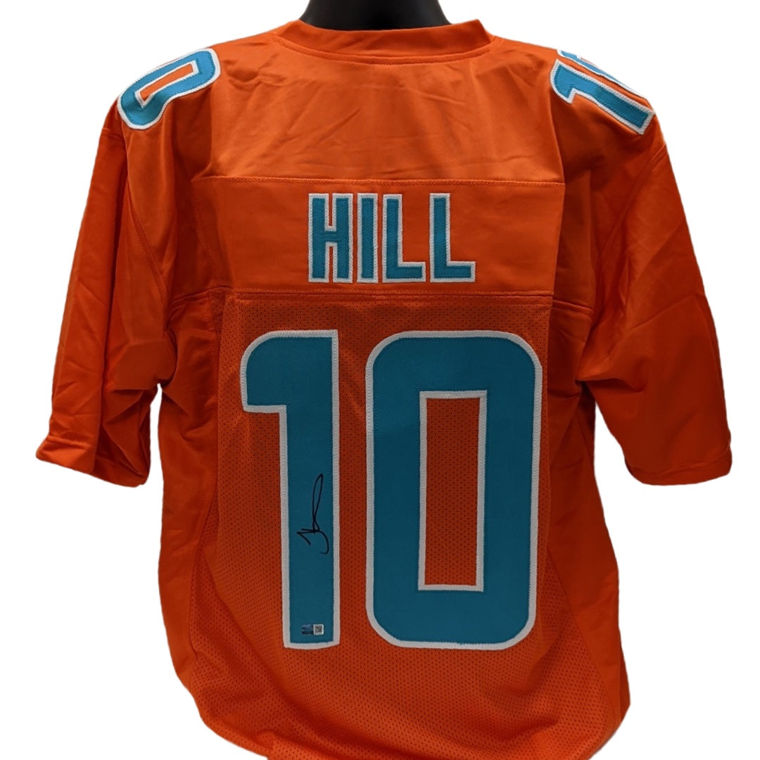 Tyreek Hill Autographed Miami Dolphins Orange Jersey Steiner CX