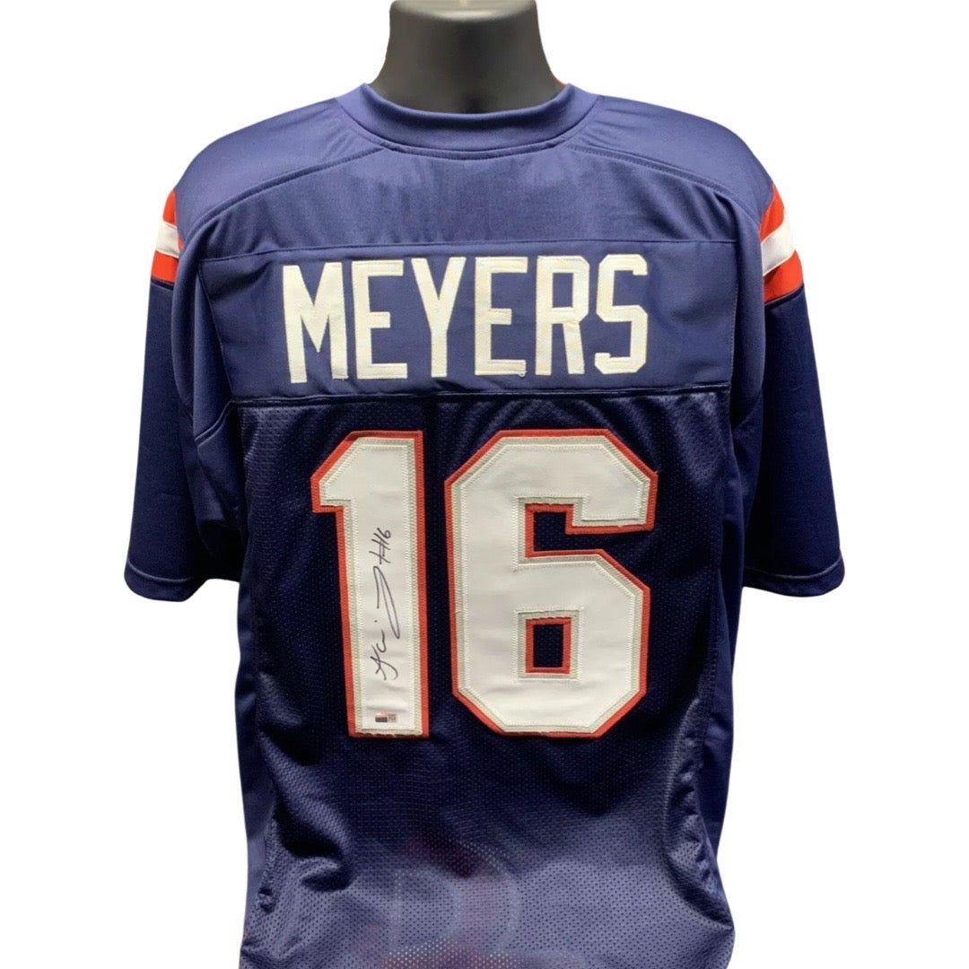 Jakobi Meyers Autographed New England Patriots Blue Jersey Steiner CX