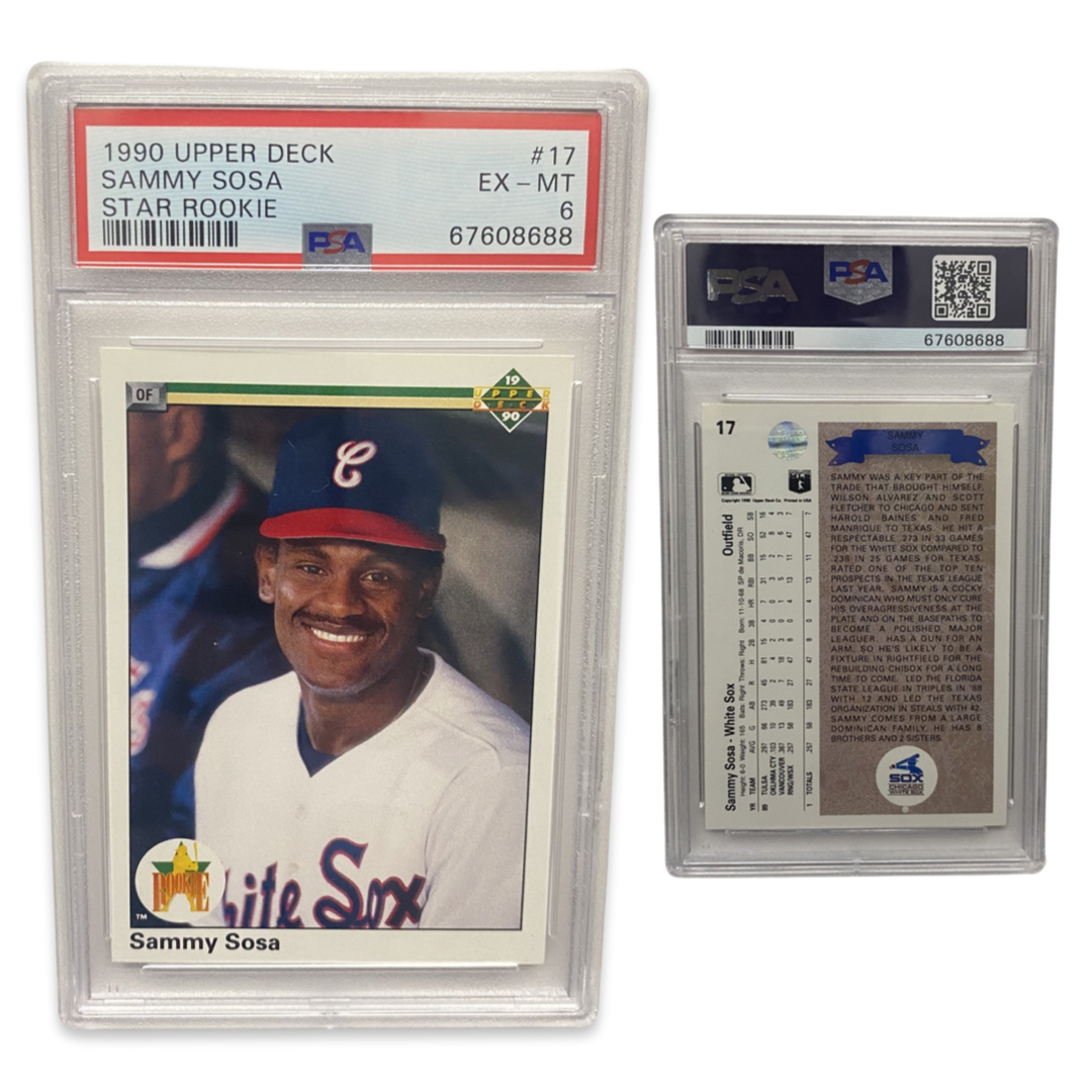 1990 Sammy Sosa Upper Deck Star Rookie #17 PSA EXMT 6