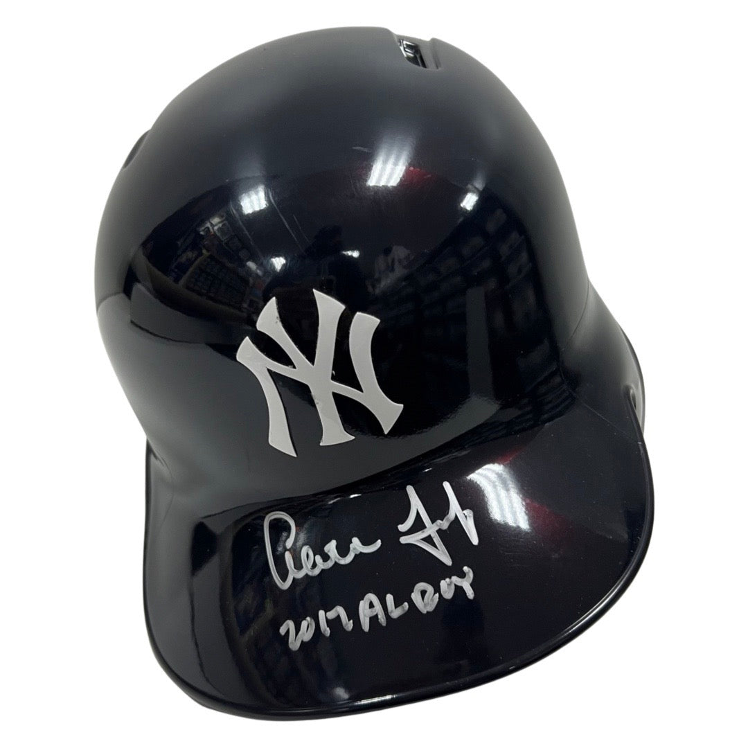 Aaron Judge Autographed New York Yankees Batting Helmet “2017 AL ROY” Inscription Fanatics & MLB