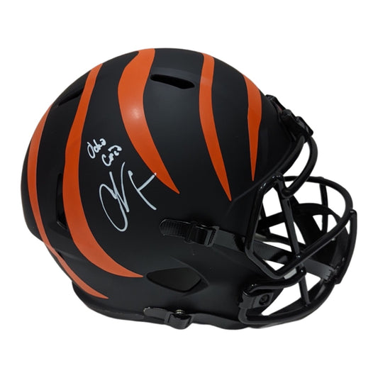 Chad Ochocinco Autographed Cincinnati Bengals Eclipse Replica Helmet “Ocho Cinco” Inscription JSA