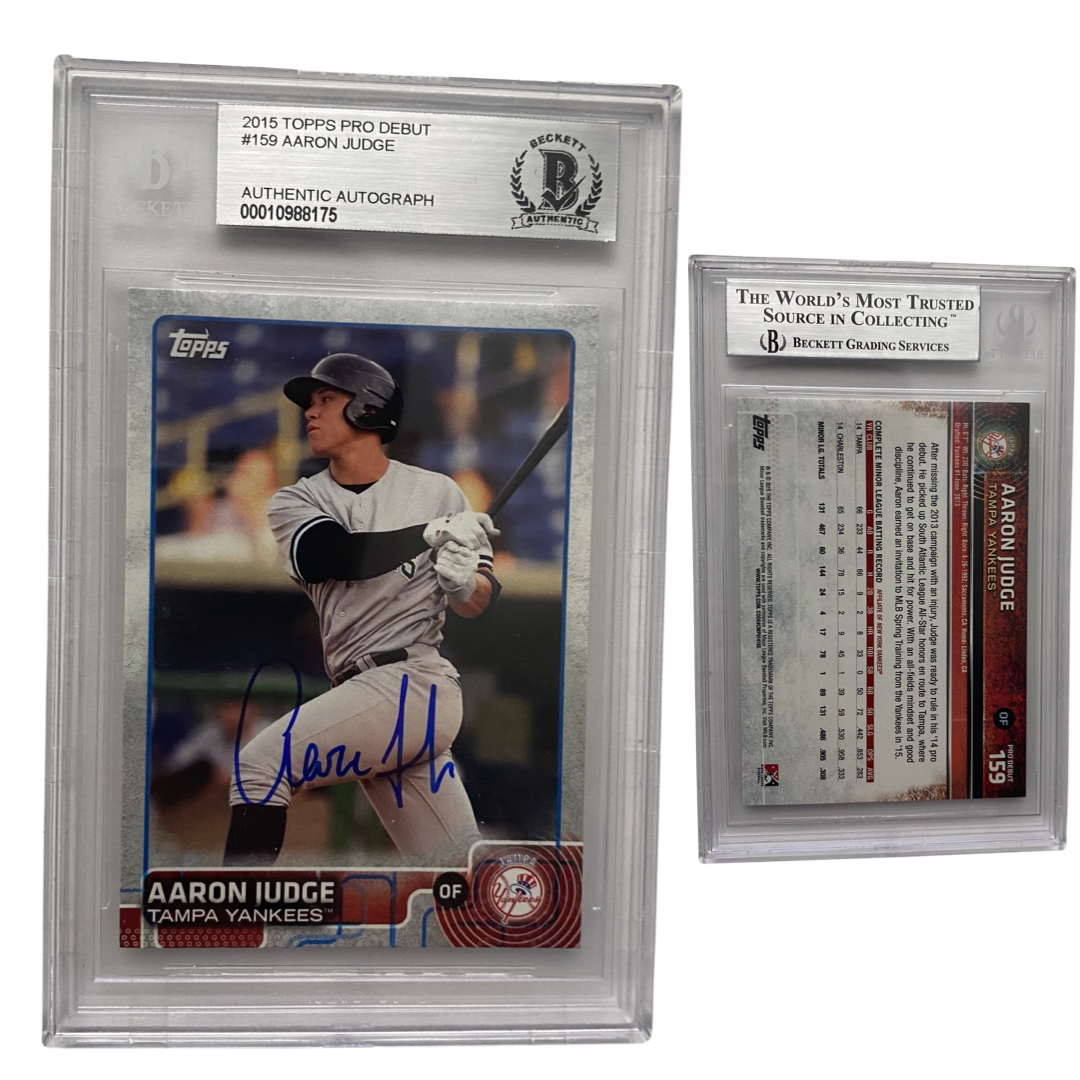 2015 Aaron Judge Topps Pro Debut #159 Beckett Auto Authentic