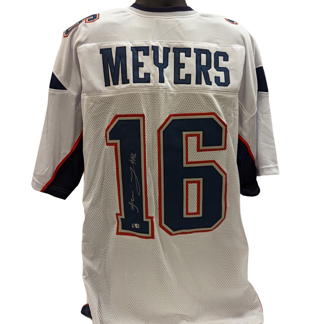 Jakobi Meyers Autographed New England Patriots White Jersey Steiner CX