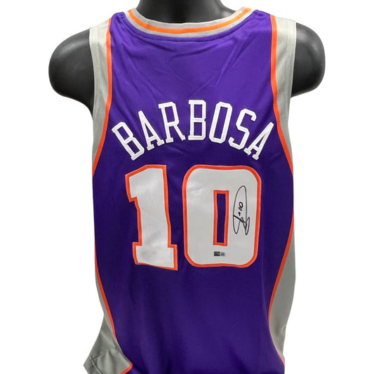 Leandro Barbosa Autographed Phoenix Suns Purple Jersey Steiner CX