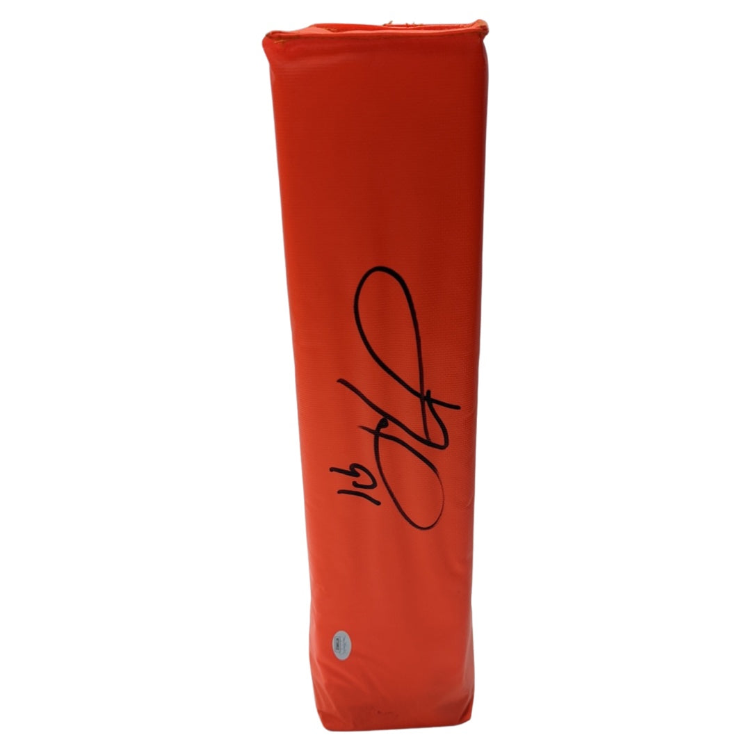 Justin Tuck Autographed NFL Pylon JSA