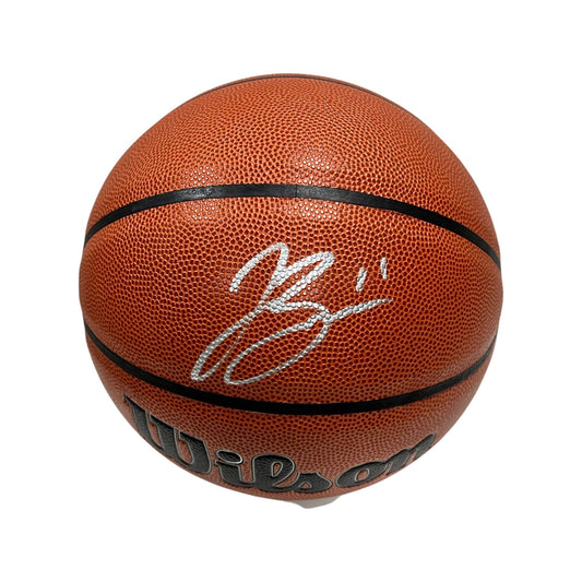Jalen Brunson Autographed New York Knicks Wilson Basketball Steiner CX