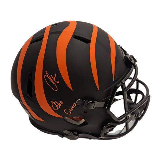 Chad Ochocinco Autographed Cincinnati Bengals Eclipse Authentic Helmet “Ocho Cinco” Inscription JSA