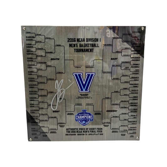 Jalen Brunson Autographed Villanova Wildcats Grey 2016 Final Four Floor Piece Steiner CX