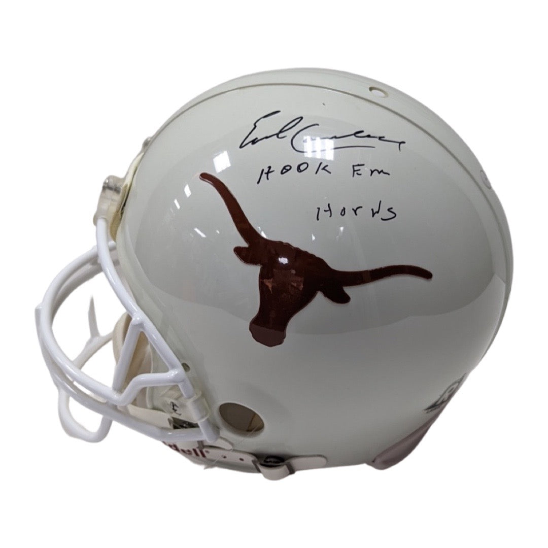 Earl Campbell Autographed Texas Longhorns Proline Authentic Helmet “Hook em Horns” Inscription Steiner