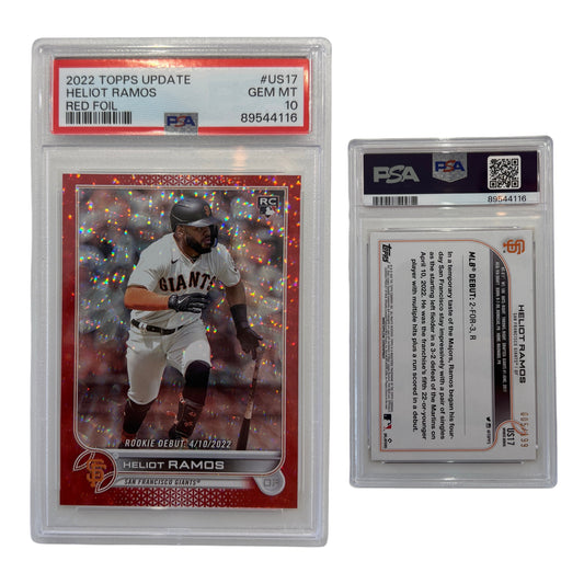 2022 Heliot Ramos Topps Update Red Foil /199 #US17 PSA GEM MT 10