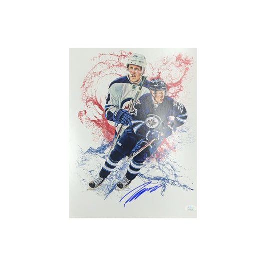 Patrik Laine Autographed Winnipeg Jets Vertical Edit 11x14 JSA