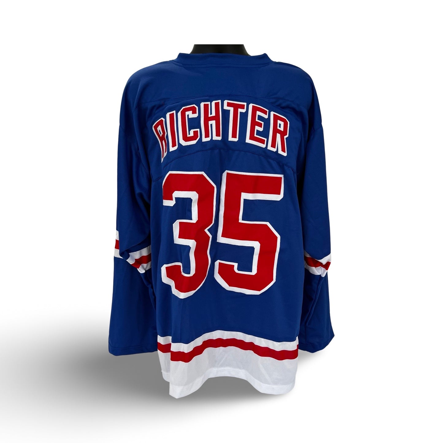 Mike Richter Unsigned New York Rangers Blue Custom Jersey