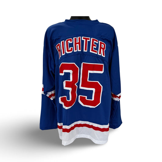 Mike Richter Unsigned New York Rangers Blue Custom Jersey