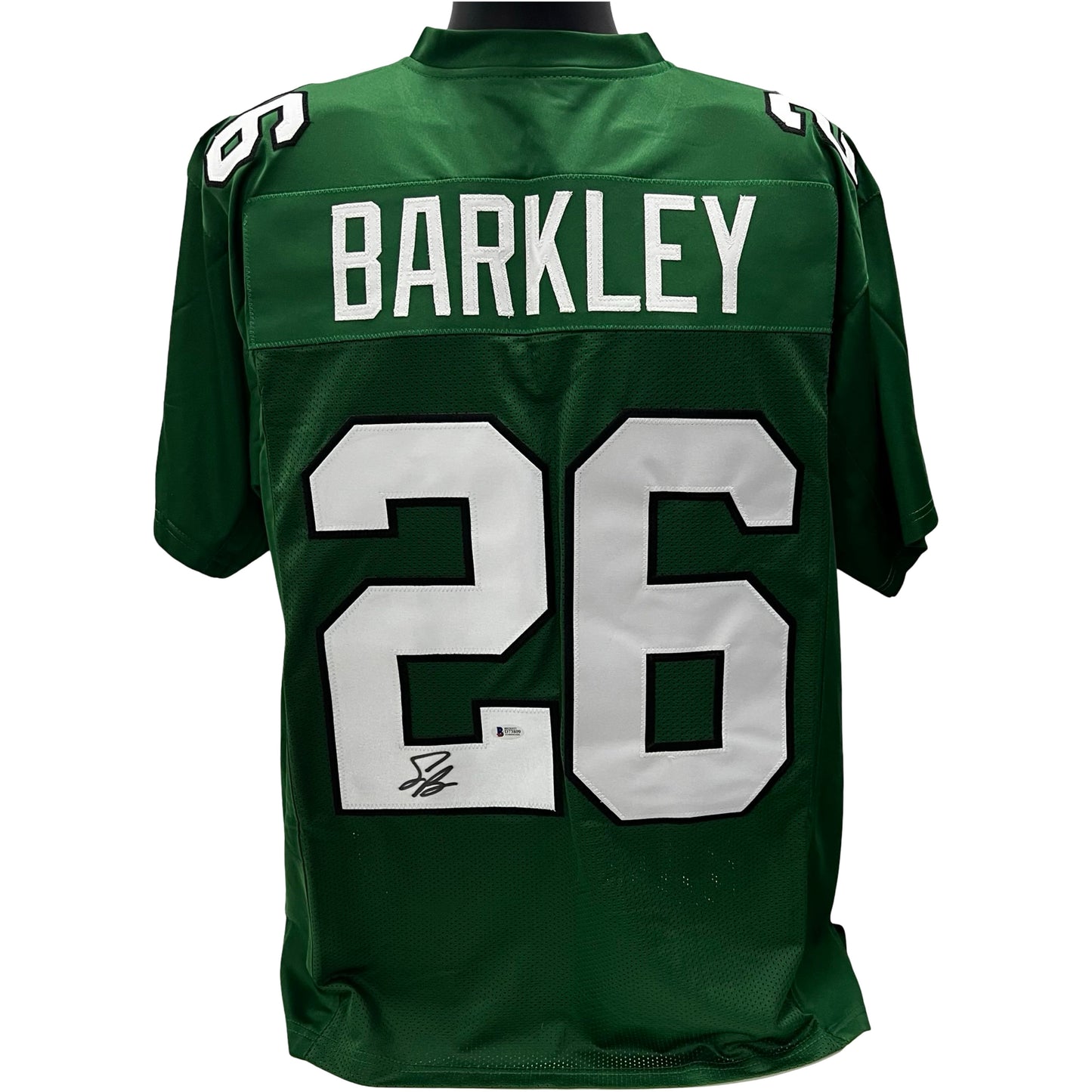 Saquon Barkley Autographed Philadelphia Eagles Kelly Green Jersey Beckett