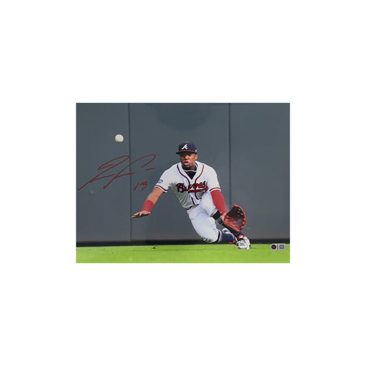 Ronald Acuna Jr. Autographed Atlanta Braves Dive 11x14 USA Sports Marketing