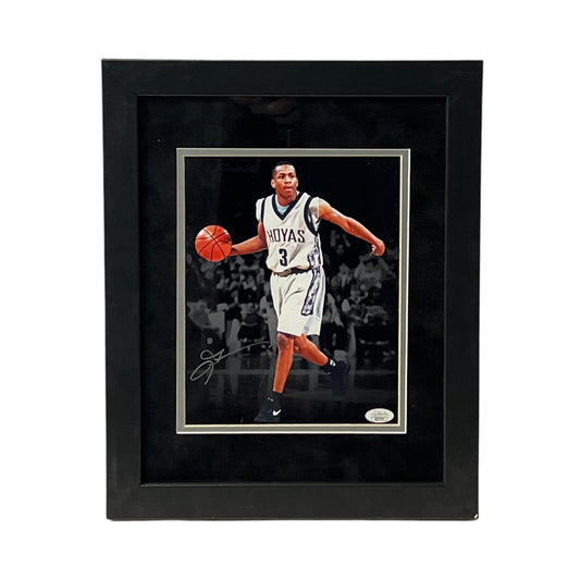 Allen Iverson Autographed Georgetown Hoyas Framed 8x10 JSA