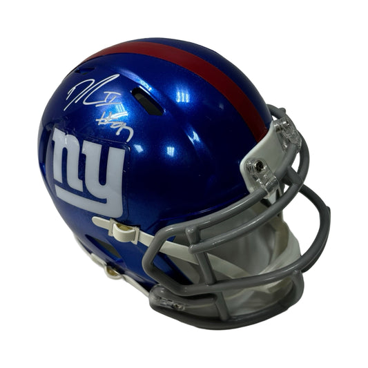 Dexter Lawrence Autographed New York Giants Speed Mini Helmet Beckett
