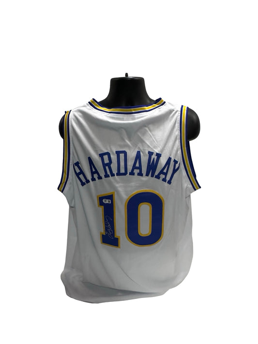 Tim Hardaway Sr Autographed Golden State Warriors White Jersey Beckett BAS
