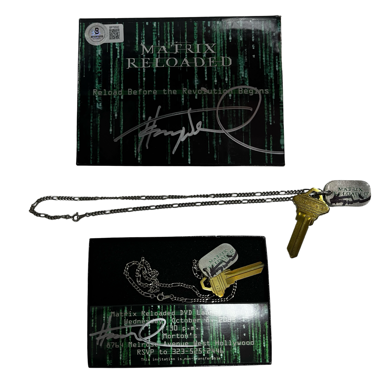 Henry Winkler Autographed The Matrix DVD Launch Party Key Set With Box 3 Total Signatures From Personal Collection Beckett