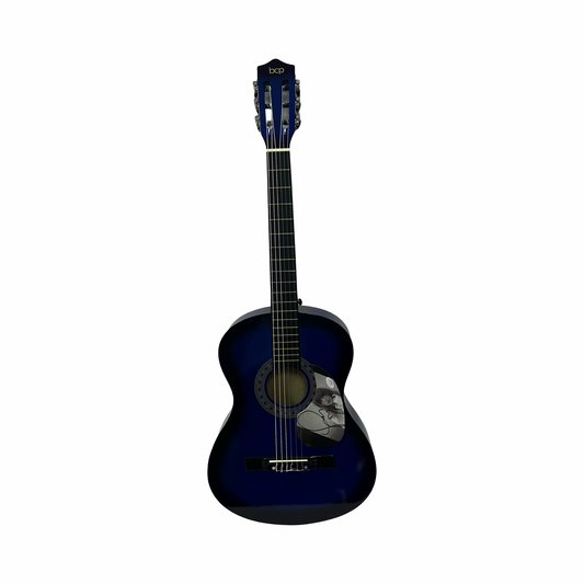 Taylor Swift Autographed Blue Burst Guitar With Heart Drawn Inscription JSA