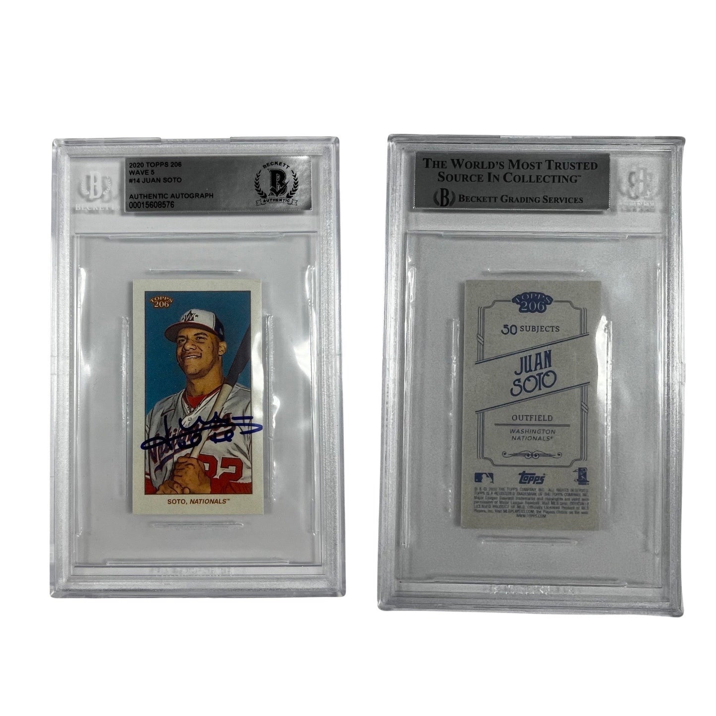 2020 Topps 206 Wave 5 #14 Juan Soto Beckett Auto Authentic