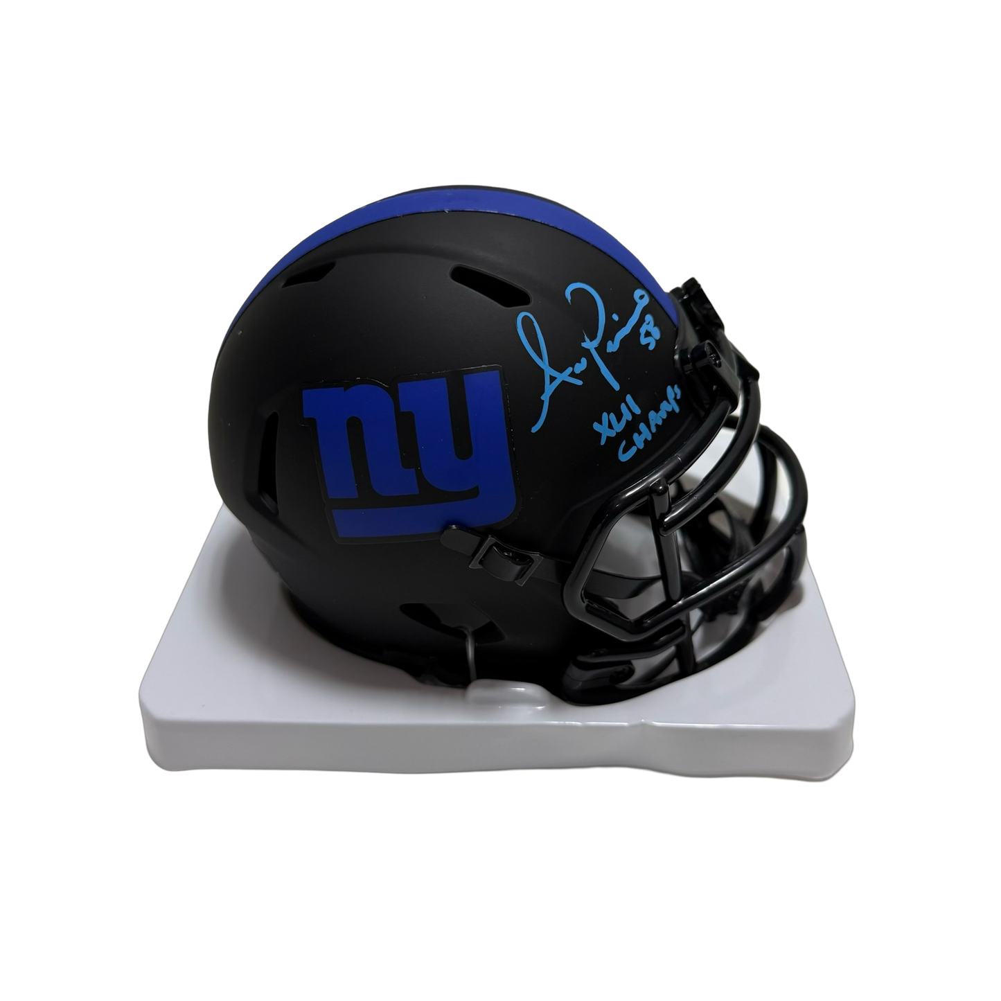 Antonio Pierce Autographed New York Giants "SB XLII Champs" Inscribed Eclipse Mini Helmet JSA