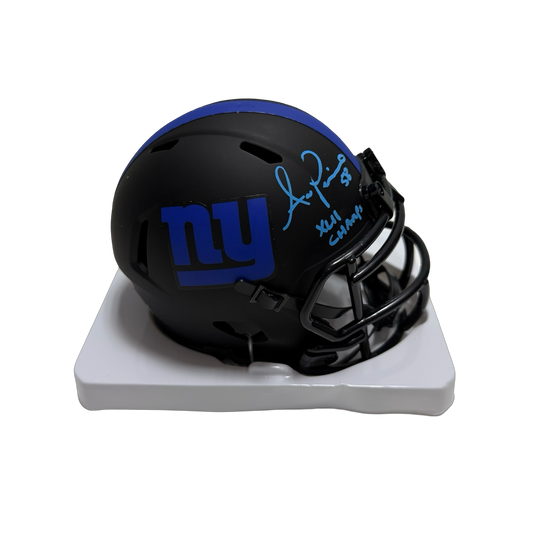 Antonio Pierce Autographed New York Giants "SB XLII Champs" Inscribed Eclipse Mini Helmet JSA