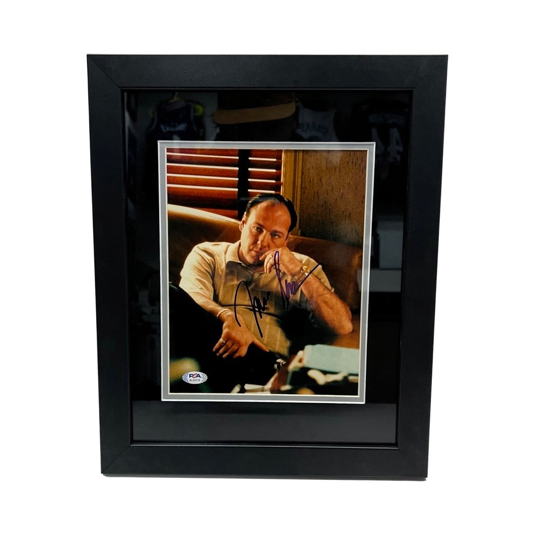 James Gandolfini Autographed Sopranos Framed 8x10 PSA