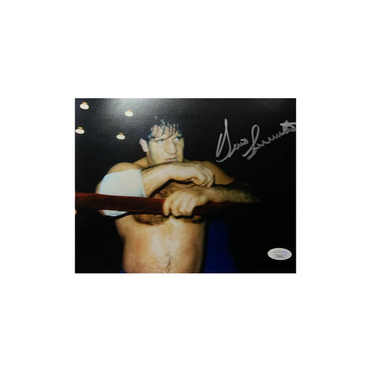 Bruno Sammartino Autographed WWF 8x10 JSA