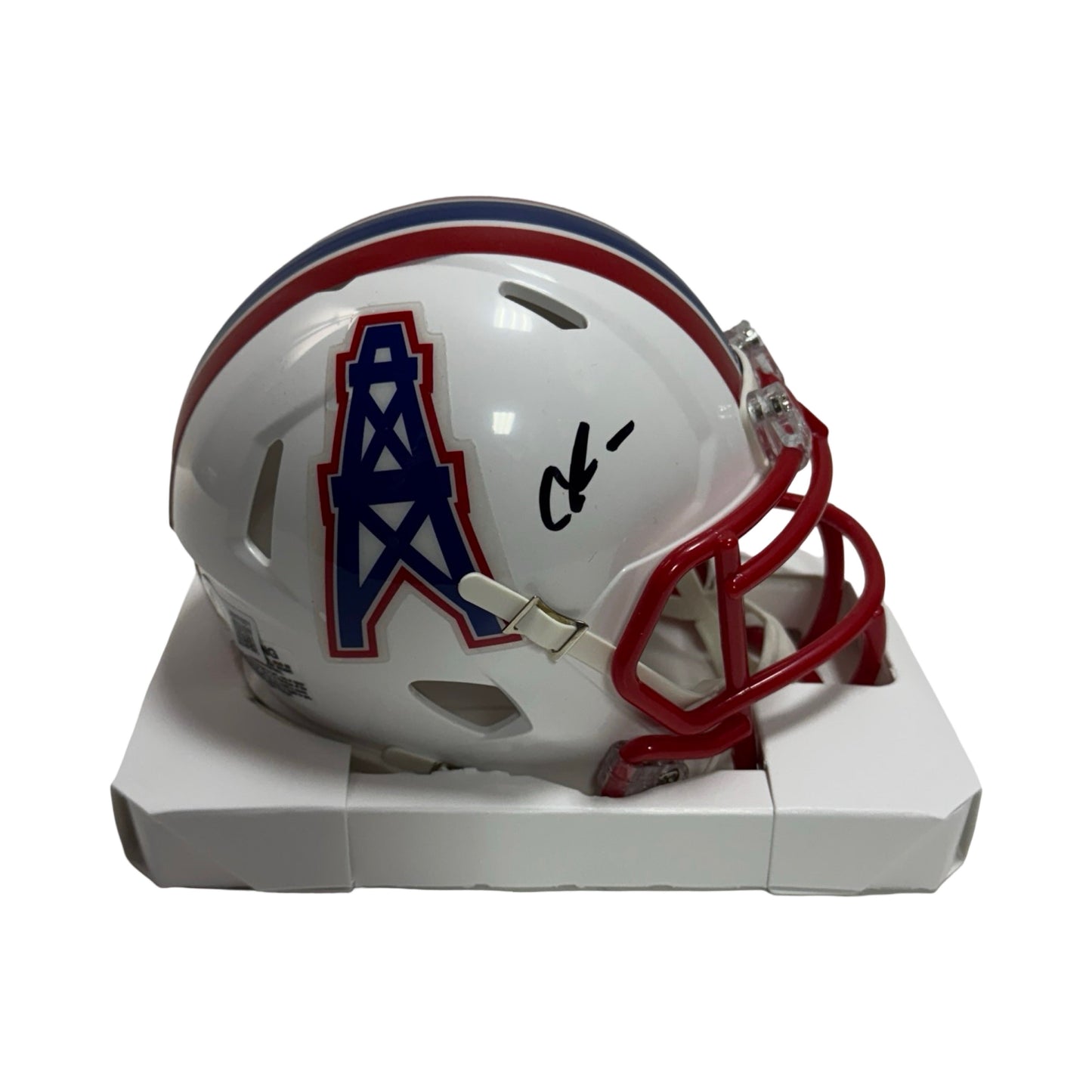 Chris Johnson Autographed Tennessee Titans White Old School Mini Helmet Beckett