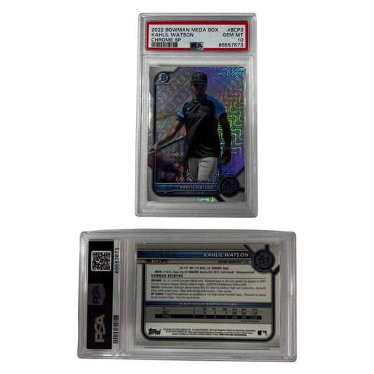 2022 Bowman Chrome Kahlil Watson Mega Box Variation SP #BCP3 GEM MT 10