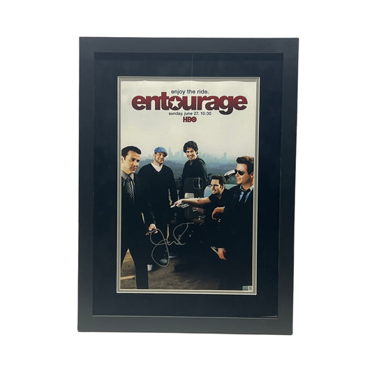Jeremy Piven Autographed Ari Gold Entourage Cast Poster White Background 11x17 Photo Steiner CX - Framed