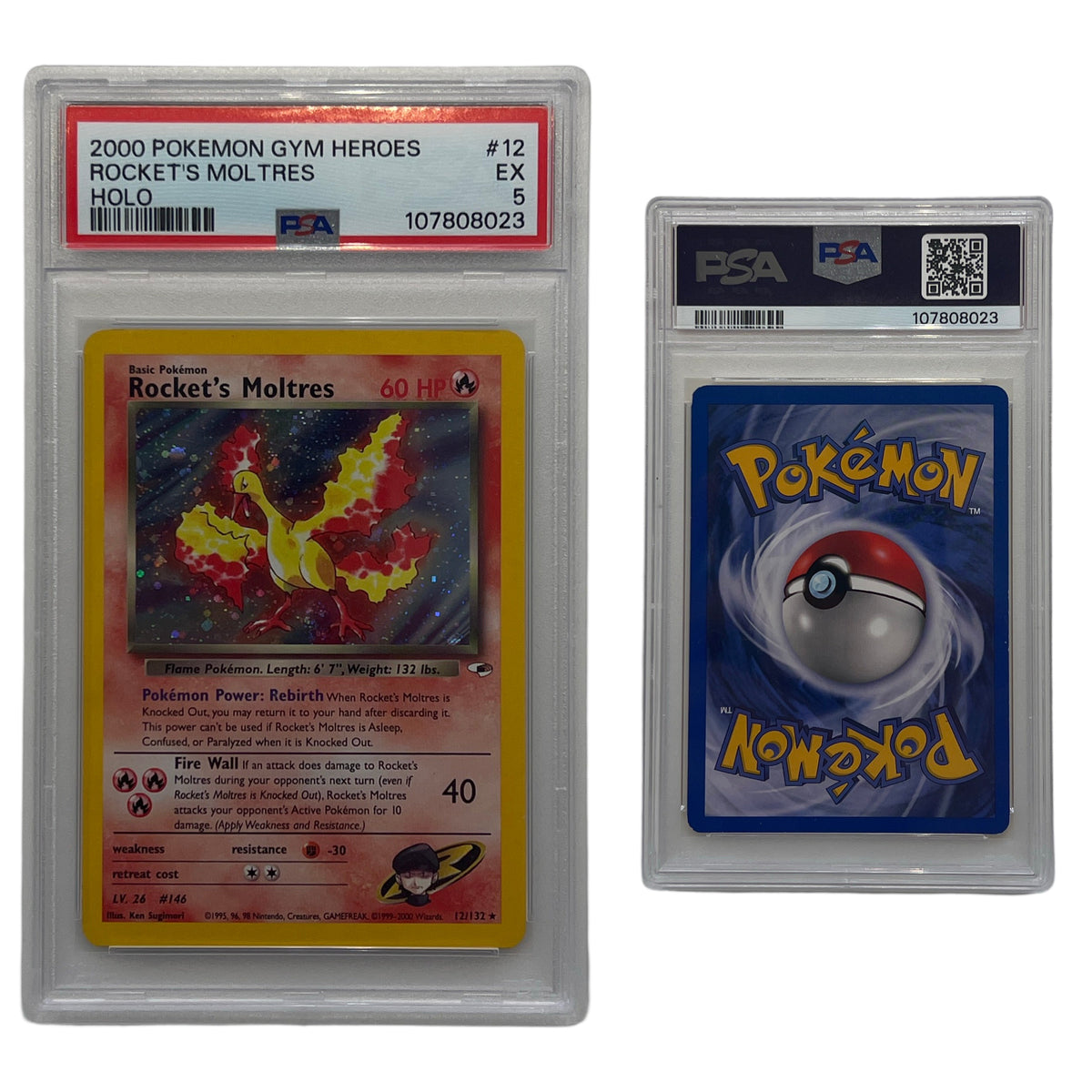 2000 Pokemon Gym Heroes Rocket's Molters Holo #12 PSA EX 5 – BG Autographs