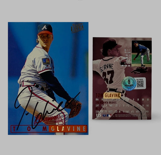1995 Tom Glavine #125 Auto Beckett