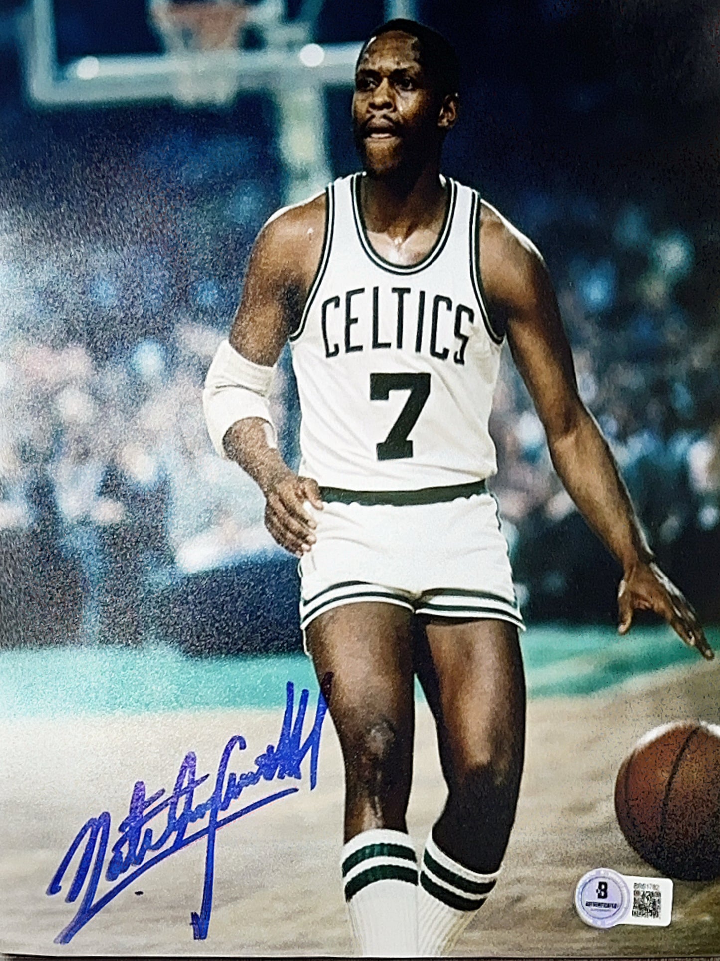 Nate Archibald Autographed Boston Celtics Color 8x10 Beckett