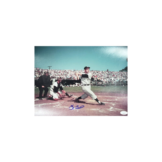 Yogi Berra Autographed New York Yankees HD Swing 11x14 JSA