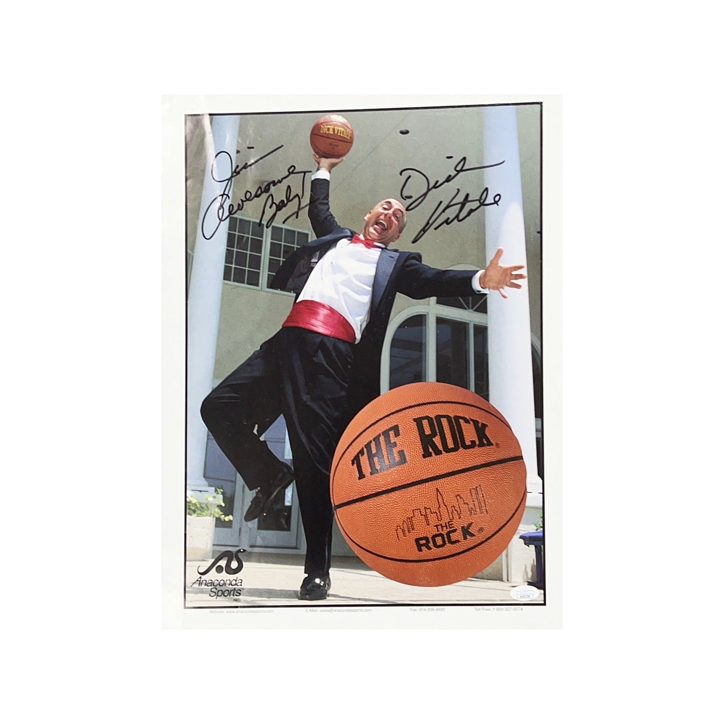 Dick Vitale Autographed 14x19 "Awesome Baby" Inscription JSA
