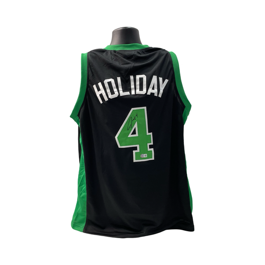 Jrue Holiday Autographed Boston Celtics Black Jersey Beckett