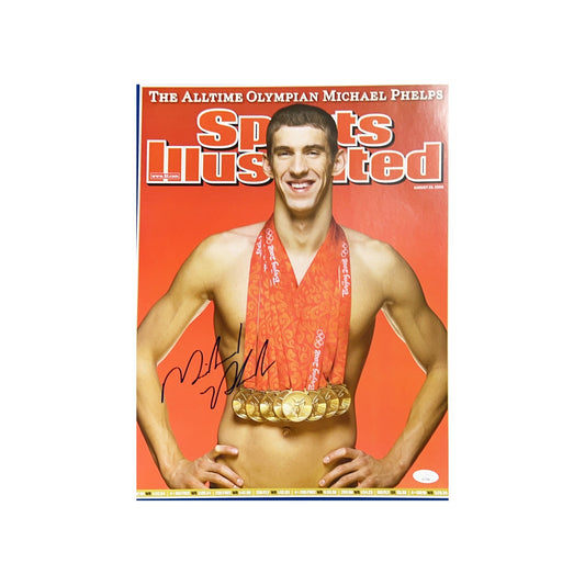 Michael Phelps Autographed Sports Illustrated 13x18 JSA