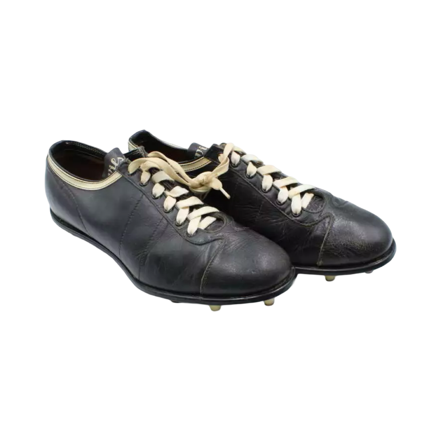 Vintage Wilson Football Cleats Black Leather Low Top