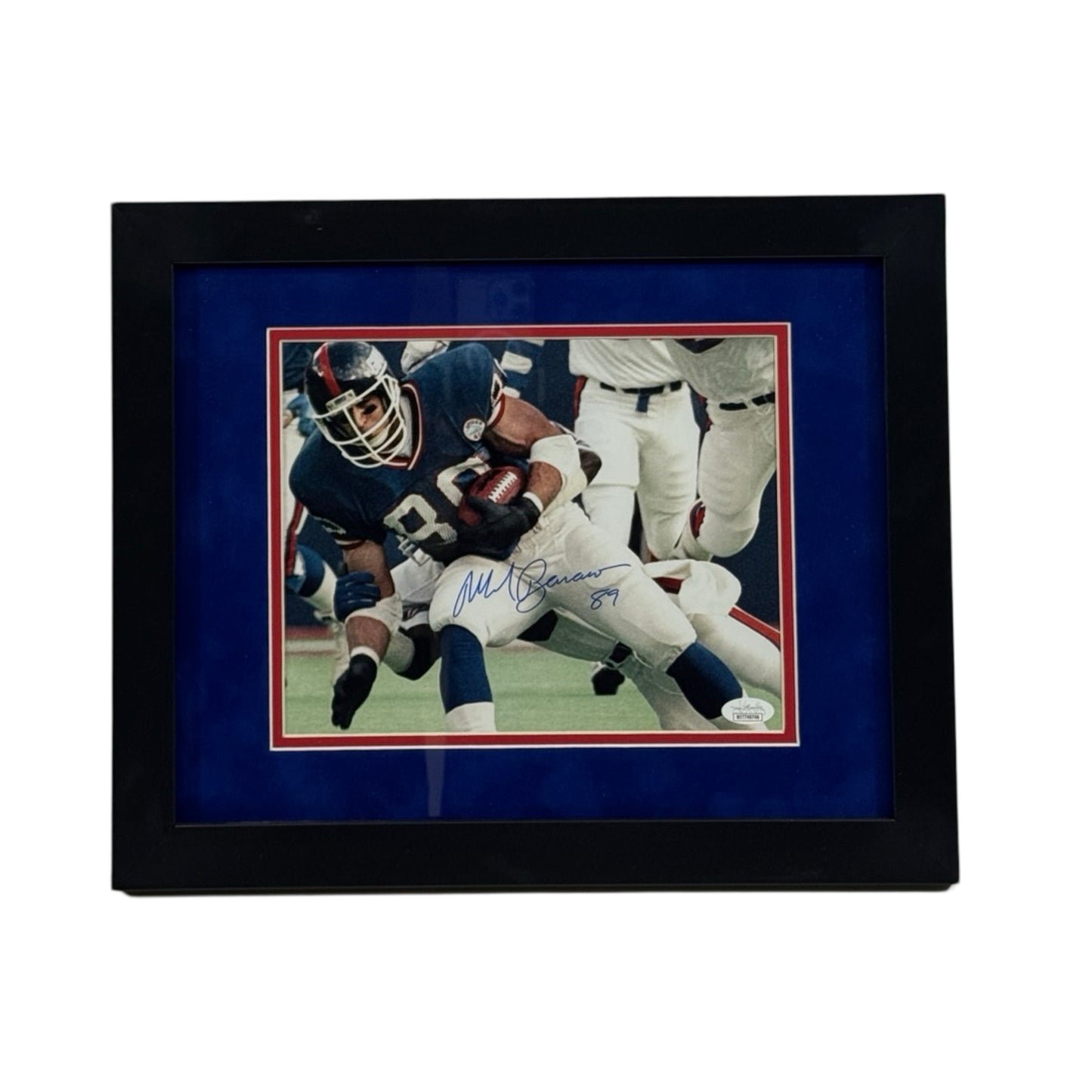 Mark Bavaro Autographed New York Giants Carry Framed 8x10 JSA