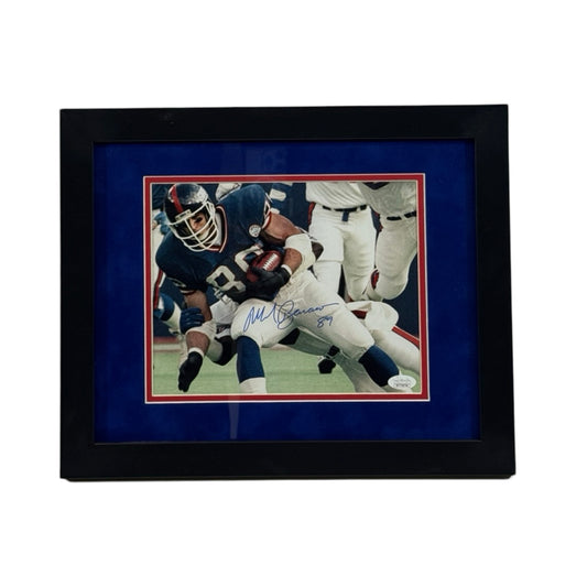 Mark Bavaro Autographed New York Giants Carry Framed 8x10 JSA