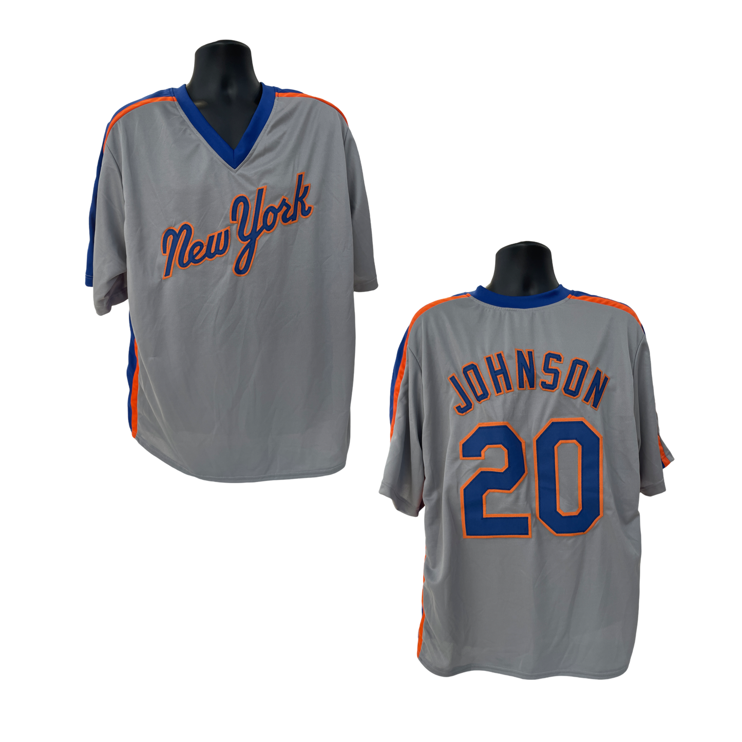 Howard Johnson Unsigned New York Mets Custom Grey Jersey Size XL