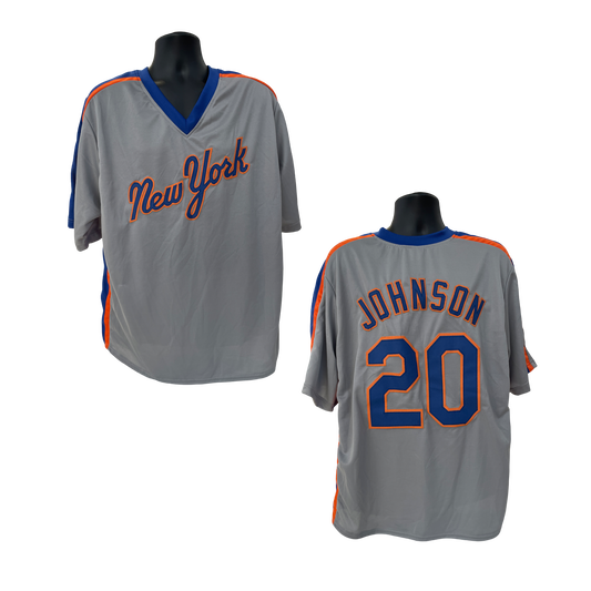 Howard Johnson Unsigned New York Mets Custom Grey Jersey Size XL