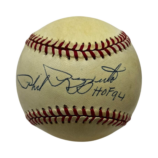 Phil Rizzuto Autographed New York Yankees Official American League Baseball "HOF 94" Inscription JSA