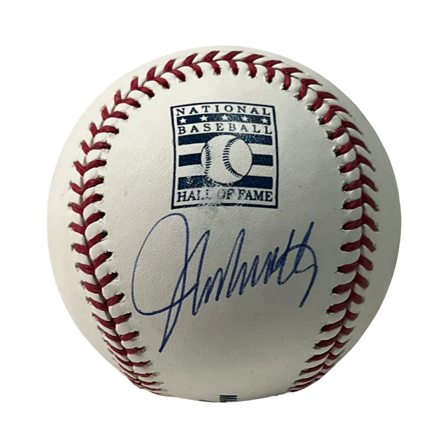John Smoltz Autographed HOF Logo Ball Beckett
